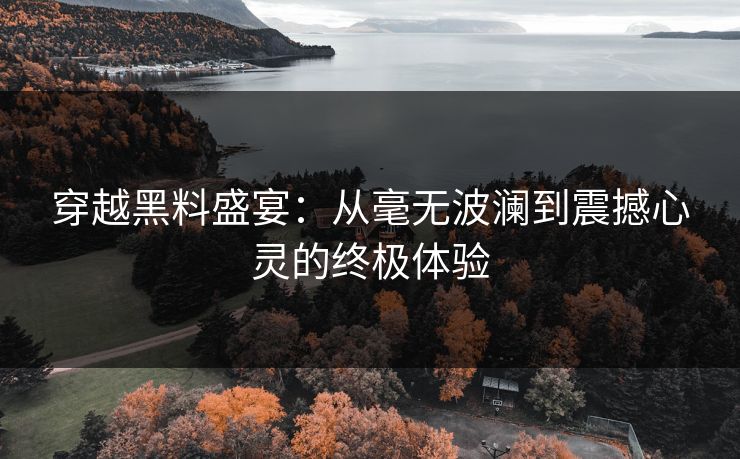 穿越黑料盛宴：从毫无波澜到震撼心灵的终极体验
